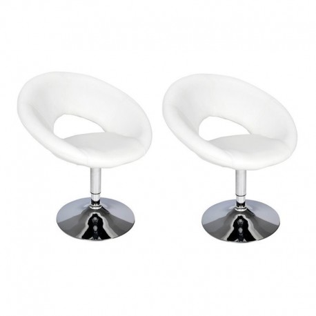 Coppia sgabello poltroncina sedia BOLOGNA (XH-232-3), design, stool. Bianco