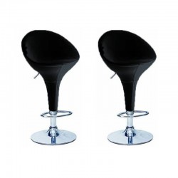 sgabello OSLO (XH105-1), coppia di sgabelli design, stool neri.